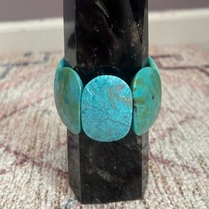 Faux Turquoise Fashion Bracelet (stretch)